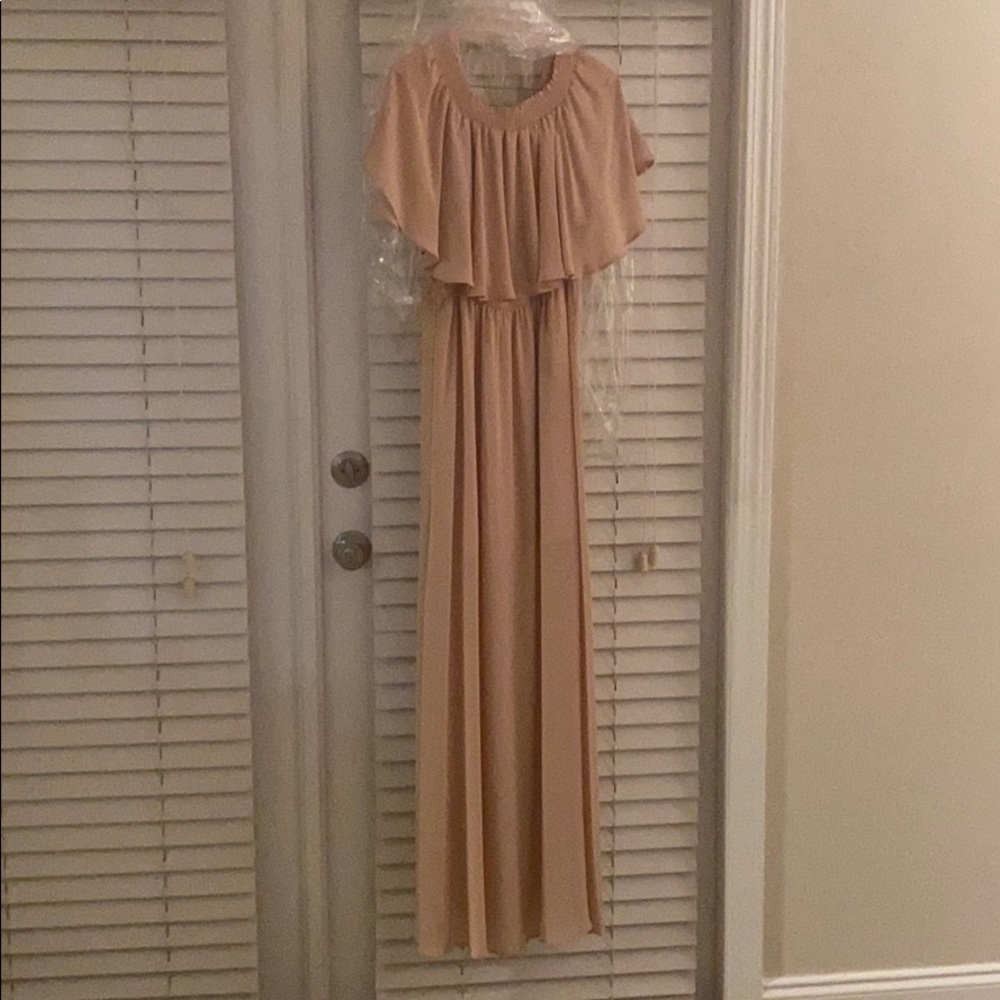 Hacienda Maxi Dress ~ Dusty Blush Crisp